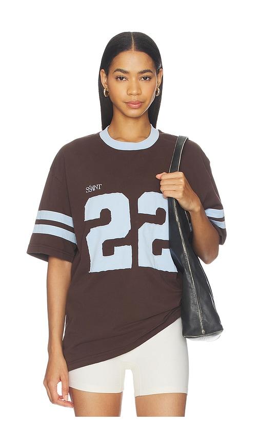 ssaint expresso 22 tee in brown,blue.