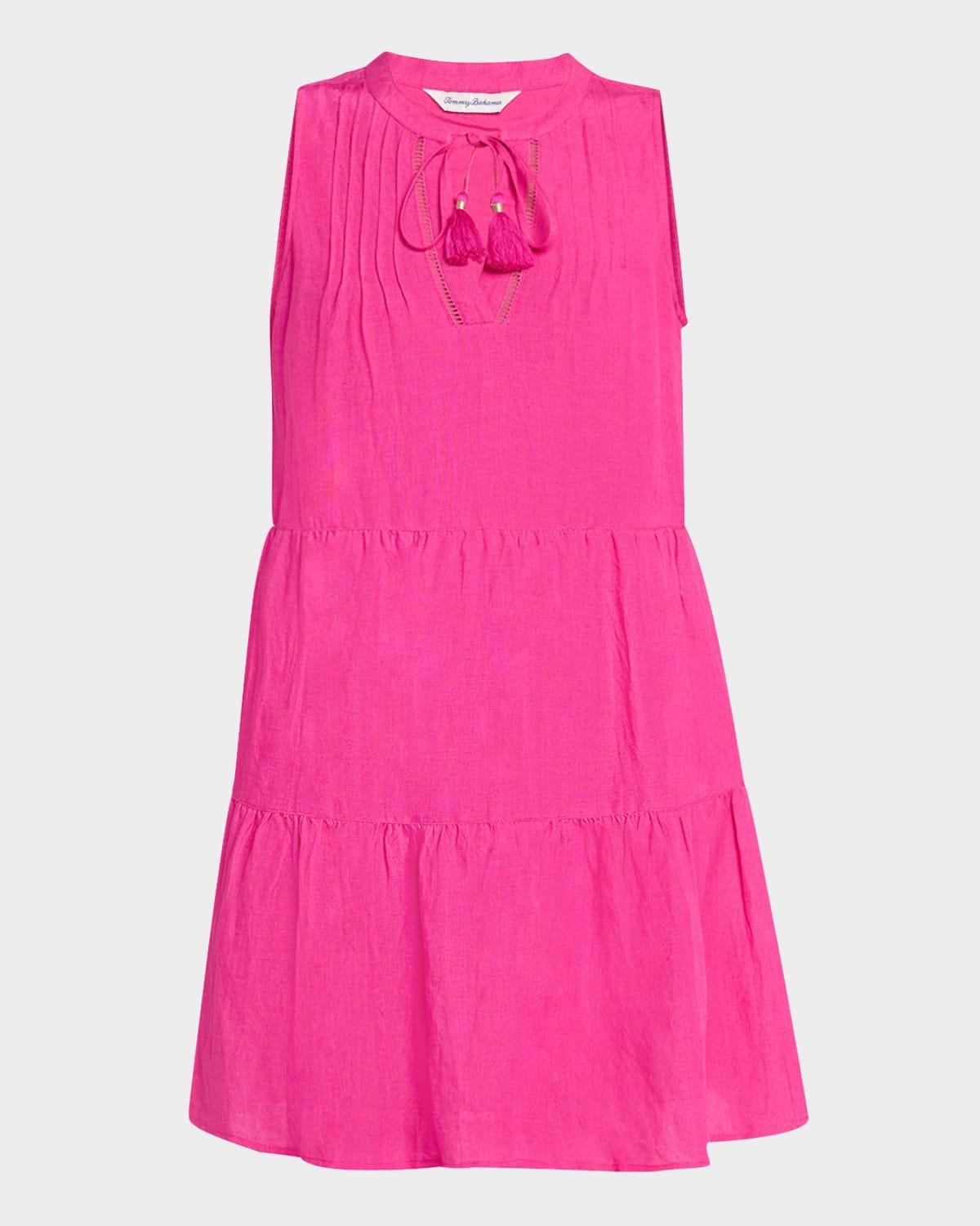 st lucia sleeveless tiered mini dress
