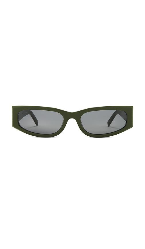 st. agni everyday rectangle sunglasses in olive.