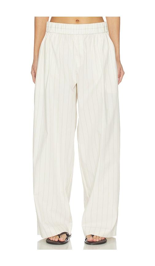 st. agni everyday relaxed pants in ivory.