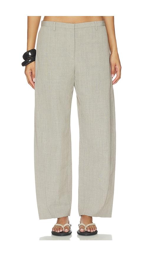 st. agni fine band balloon pants in neutral.