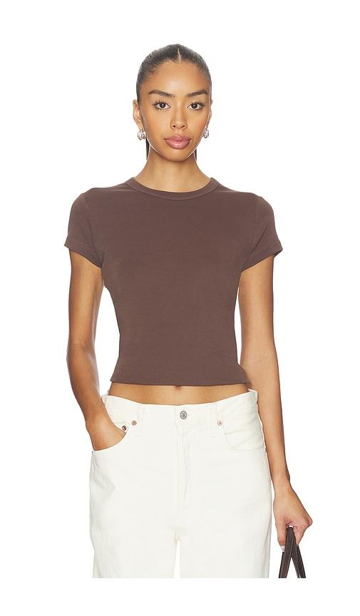 st. agni organic cotton baby tee in brown.