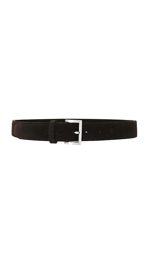 st. agni suede homme belt in chocolate.