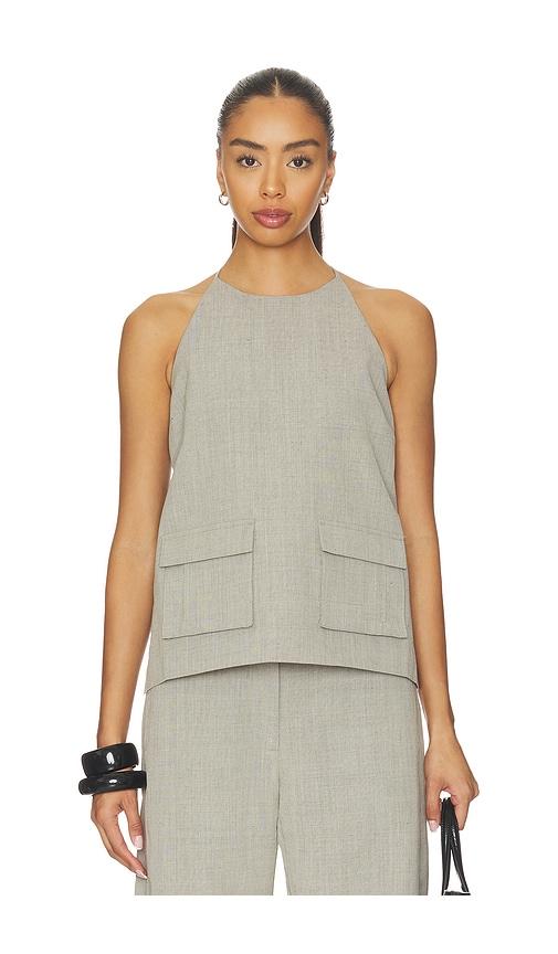 st. agni utility backless top in neutral.