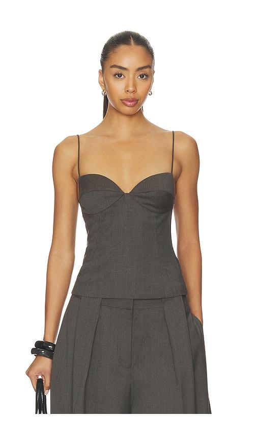 st. agni wool cami in charcoal.
