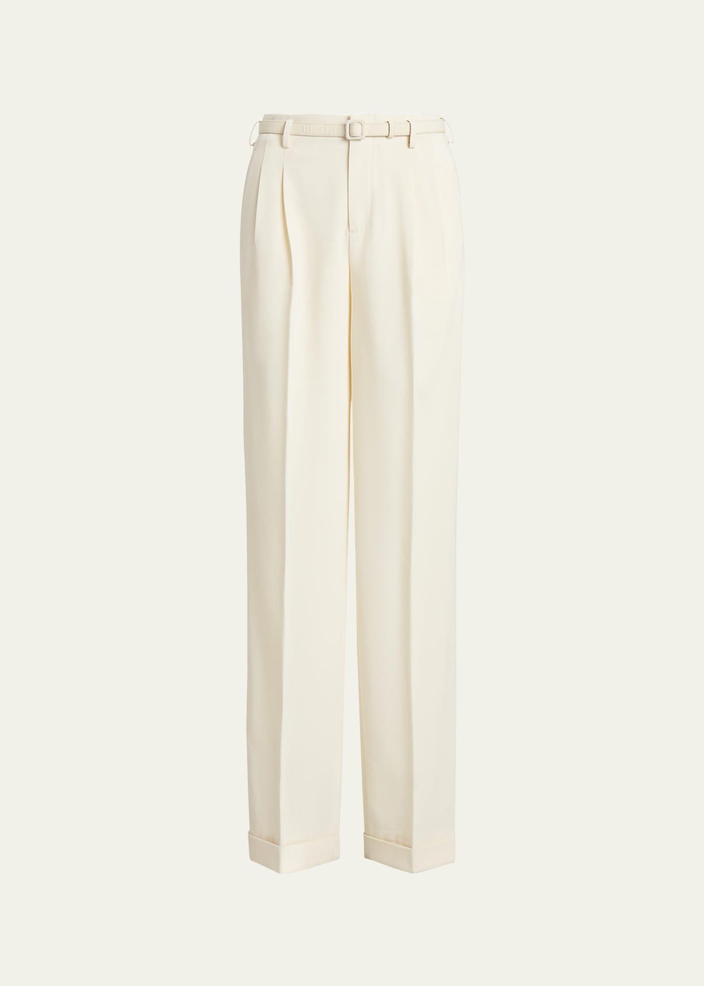 stamford straight-leg belted pants