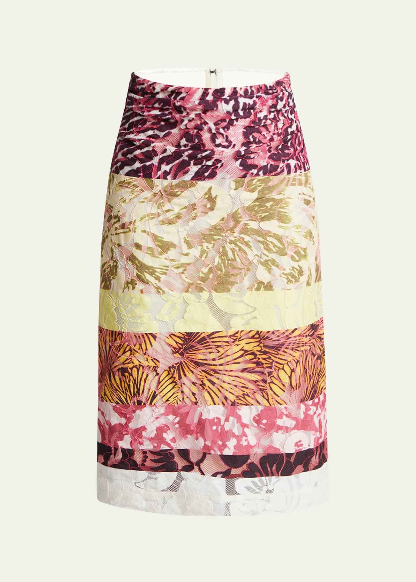 stan printed midi skirt