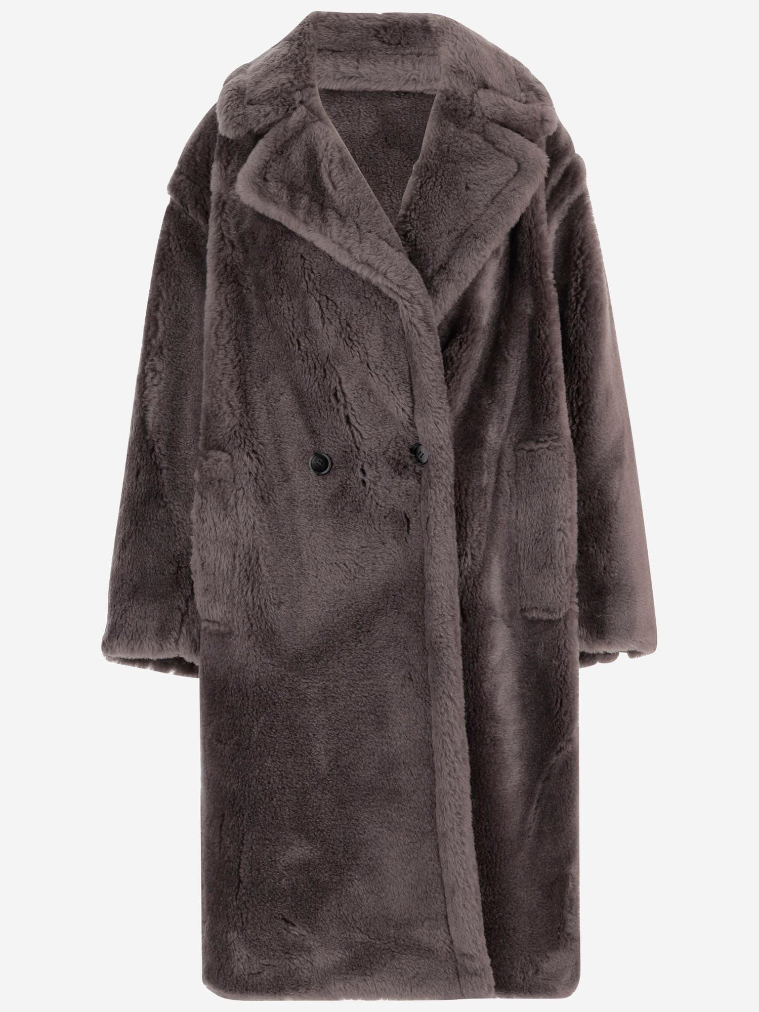 stand studio biba double-breasted wool coat