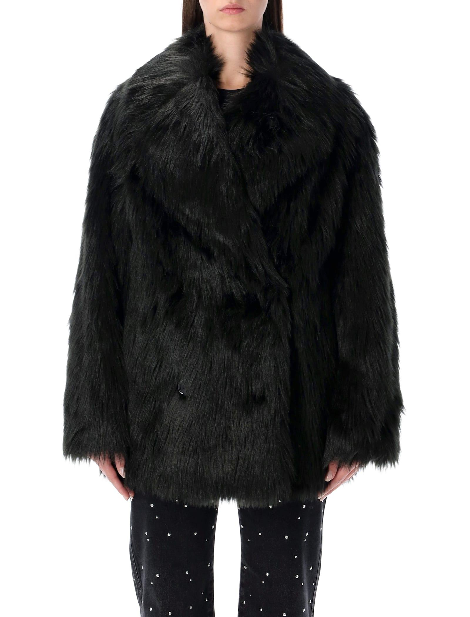 stand studio katalina faux fur coat