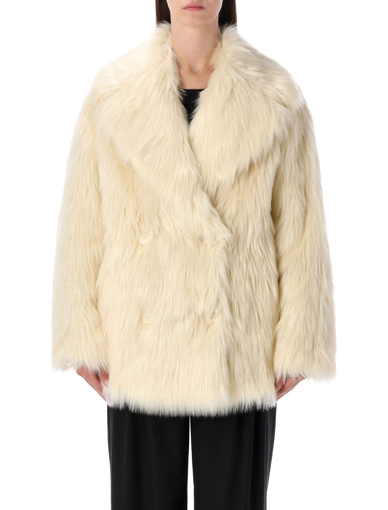 stand studio katalina faux fur coat