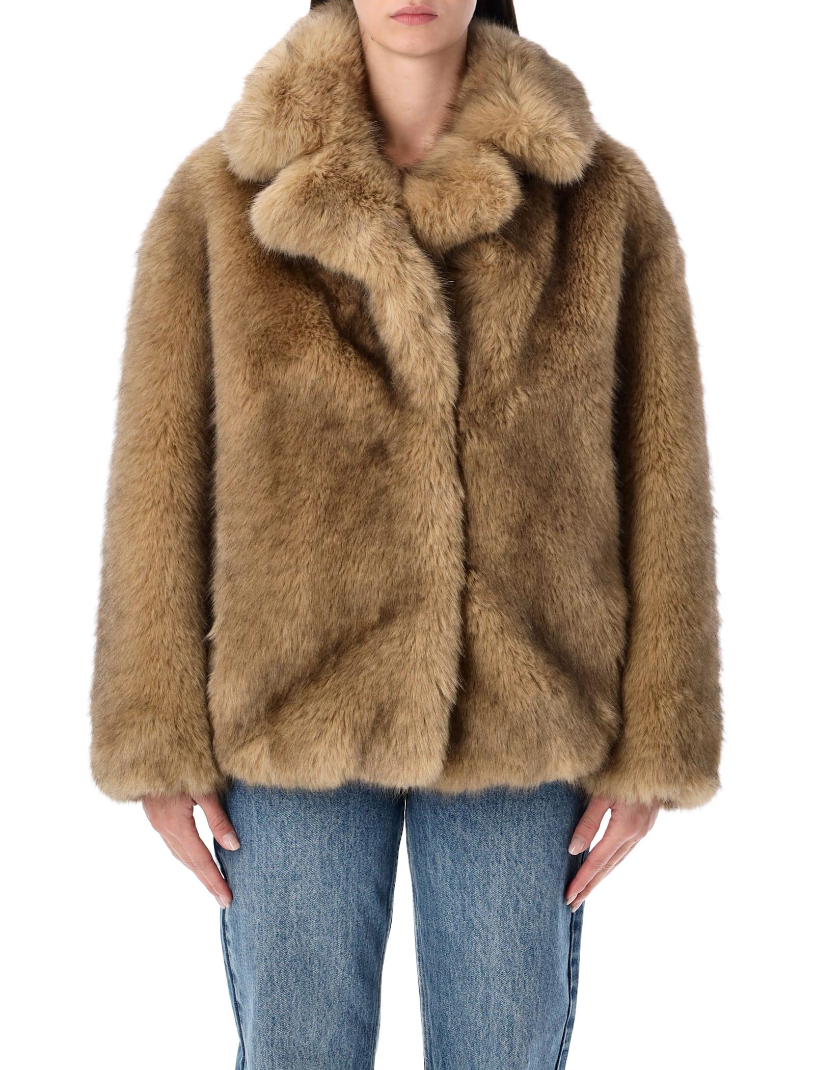 stand studio valentina faux fur jacket