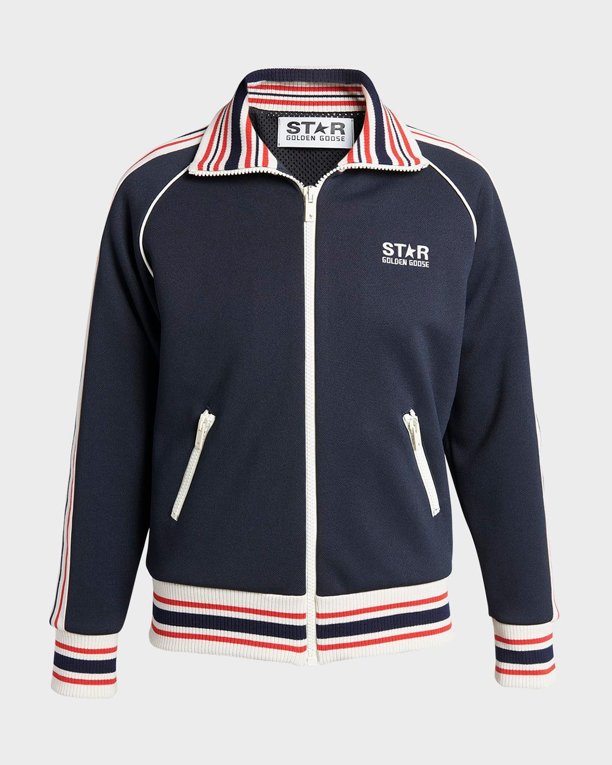 star zip-front raglan track jacket