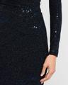 stardust trumpet jersey long-sleeve gown