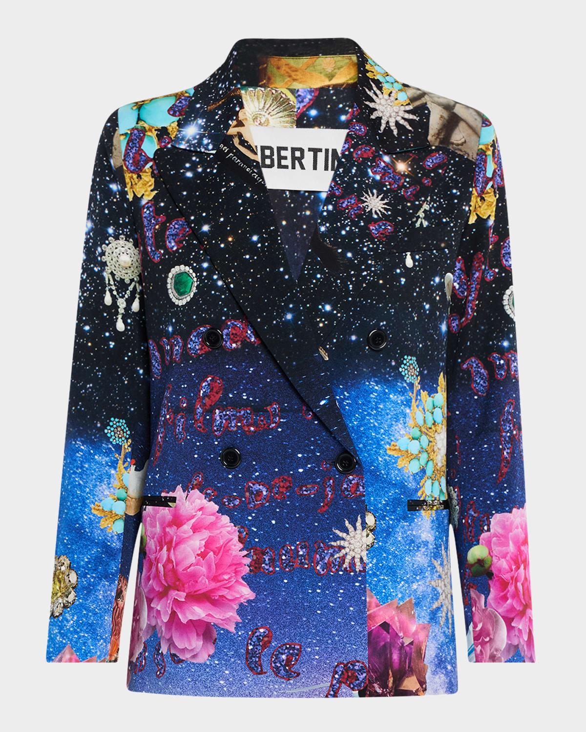 starry night redux double-breasted jacket