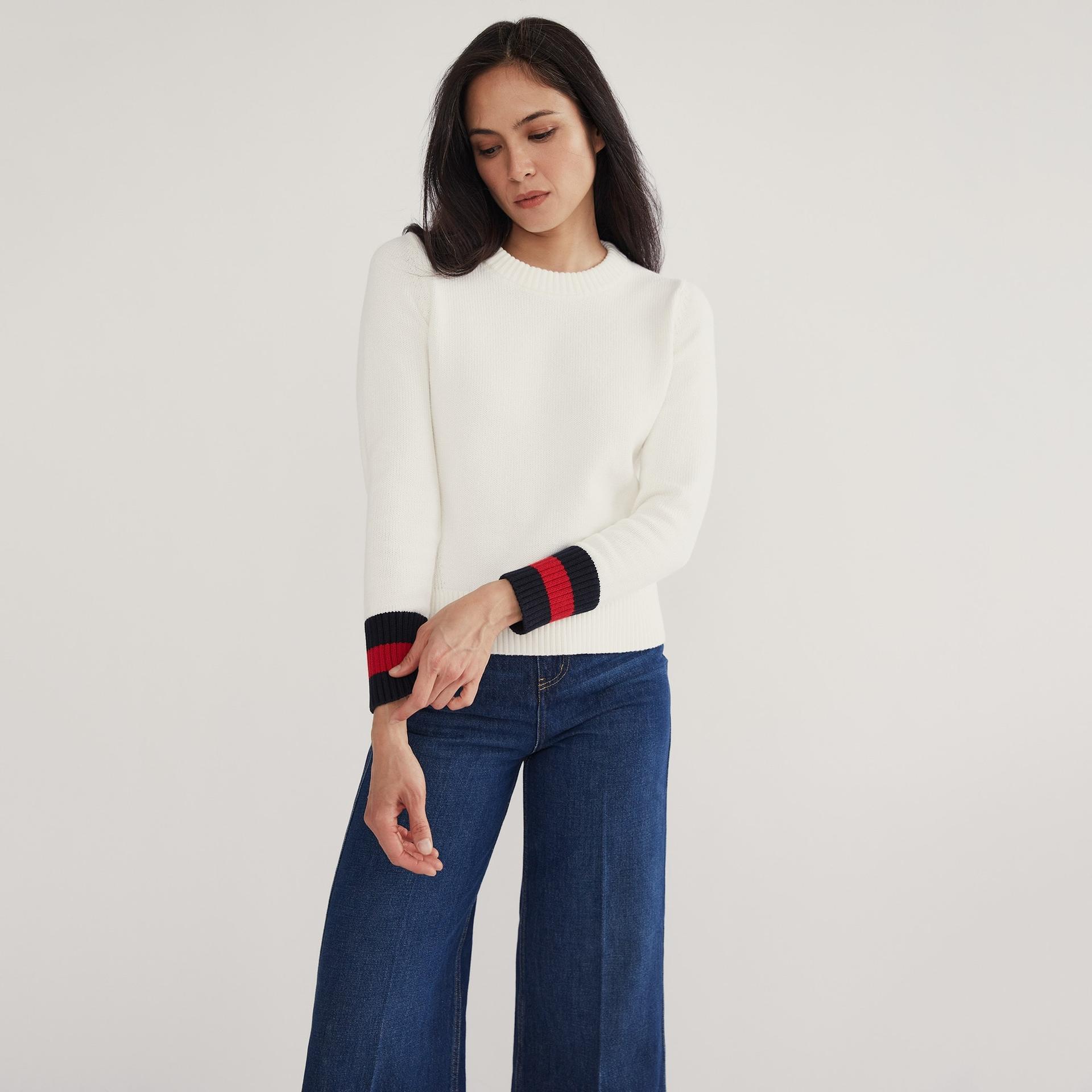 state of cotton nyc  castine tipped sweater
