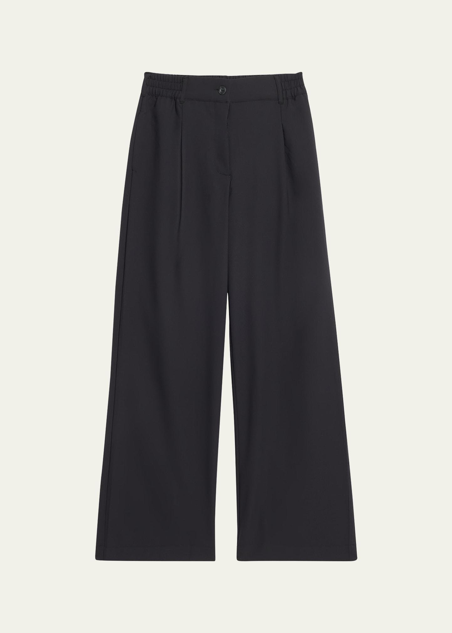 status straight-leg trousers