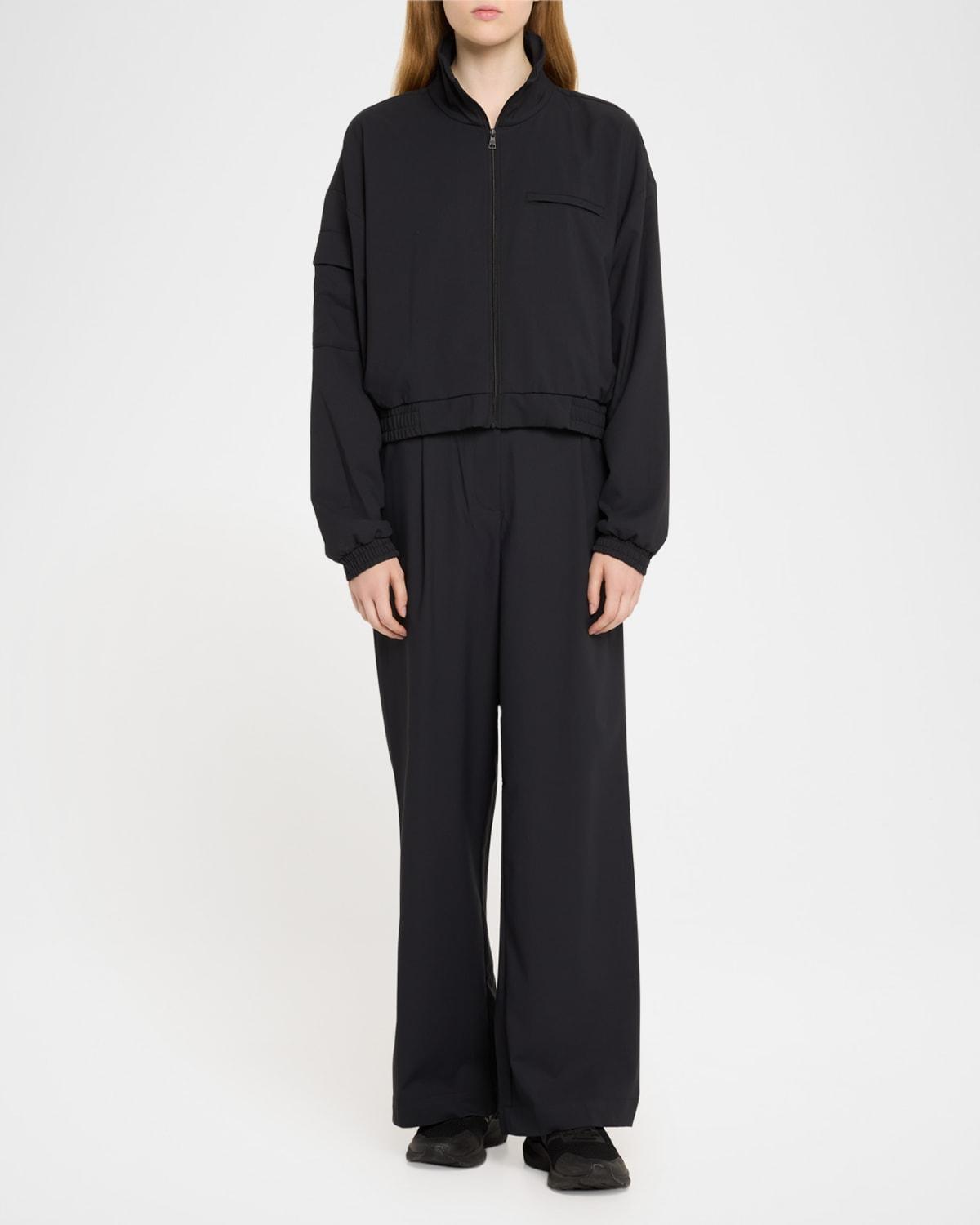 status straight-leg trousers