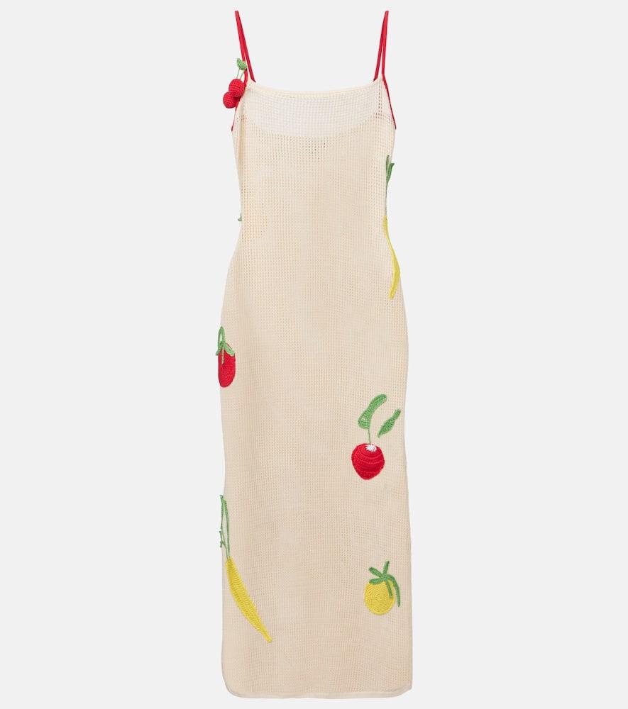staud adeline crochet cotton beach dress