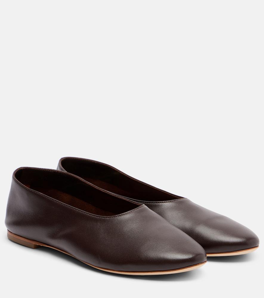 staud alba leather ballet flats