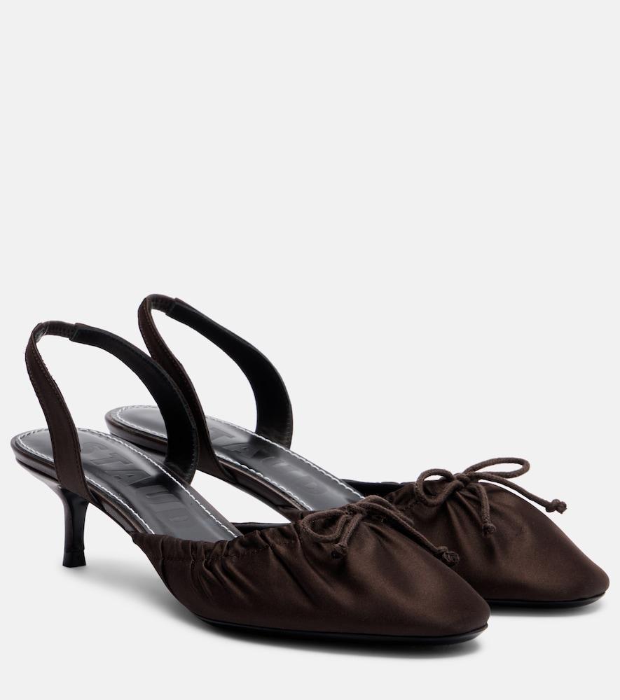 staud alba satin slingback pumps