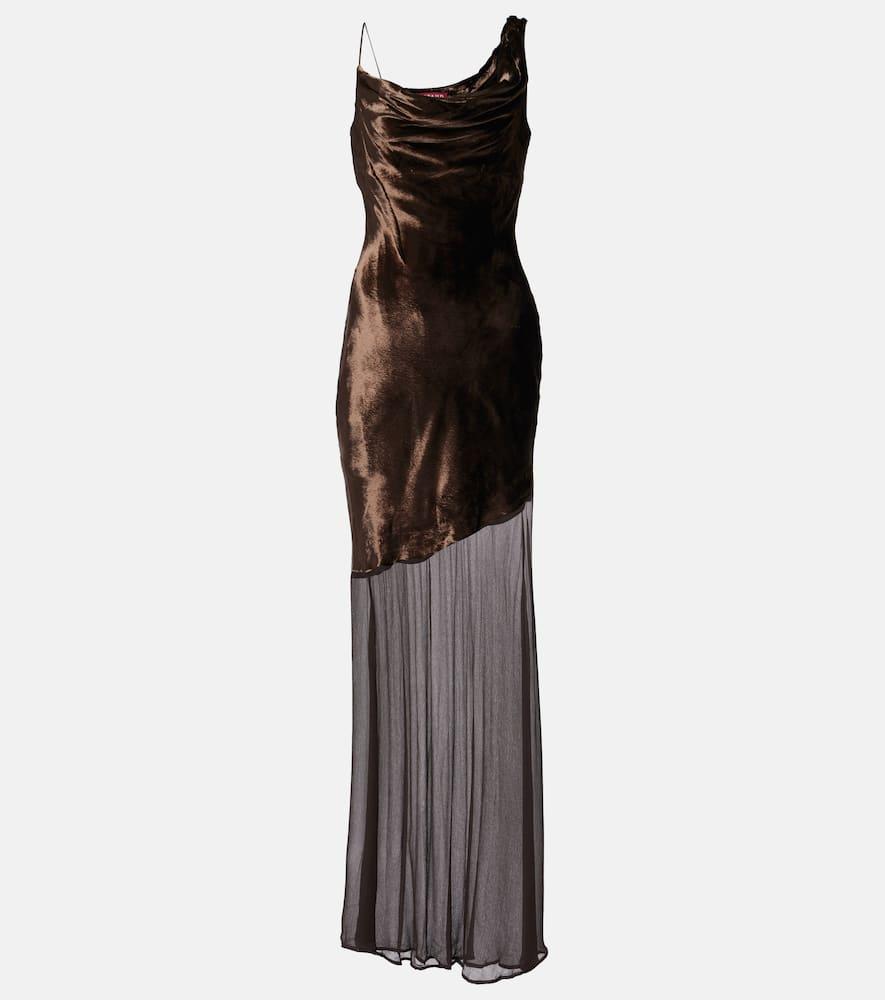 staud beaton asymmetric maxi dress