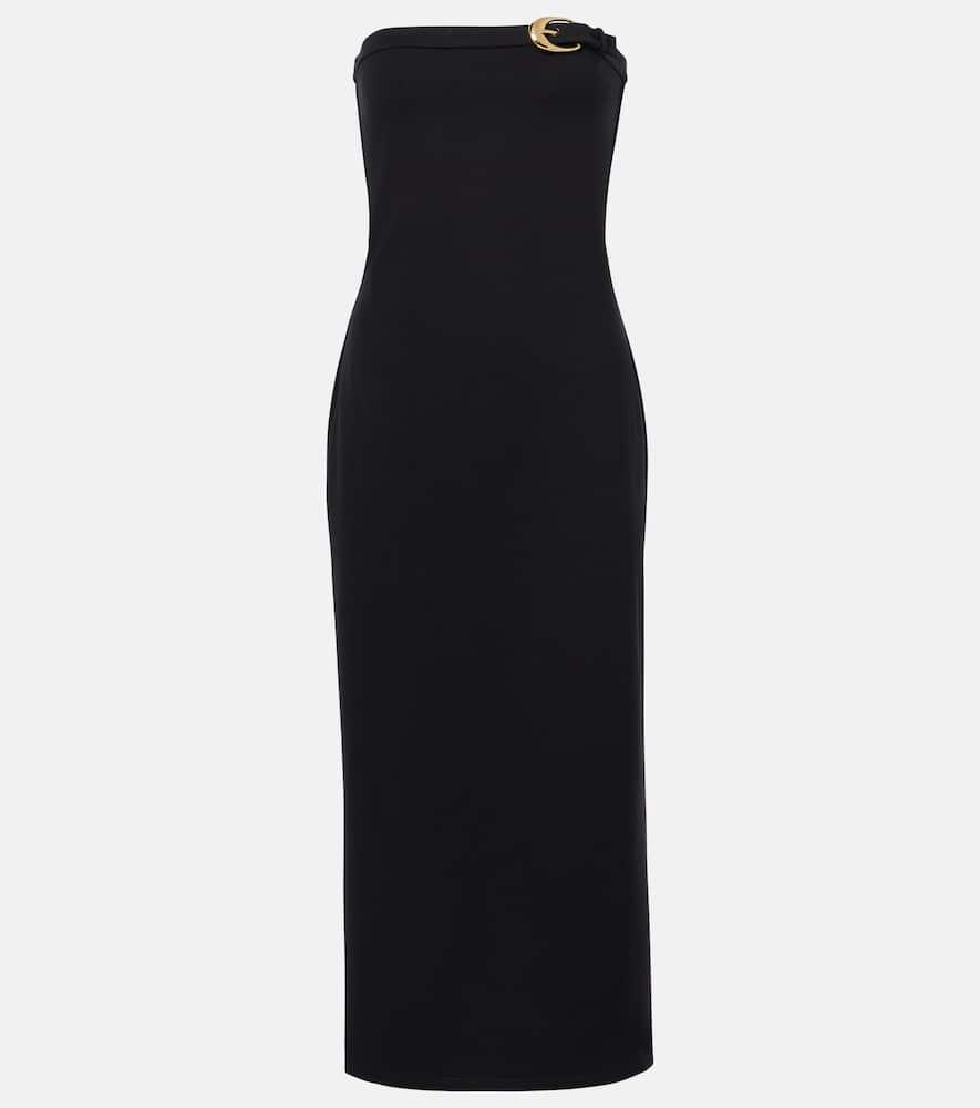 staud beekman strapless midi dress