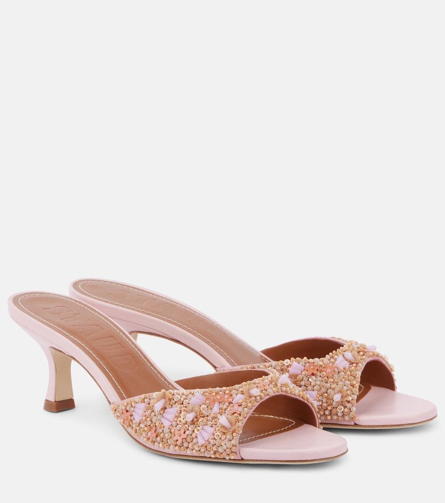 staud brigitte beaded mules