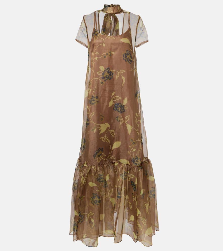 staud calluna floral organza maxi dress