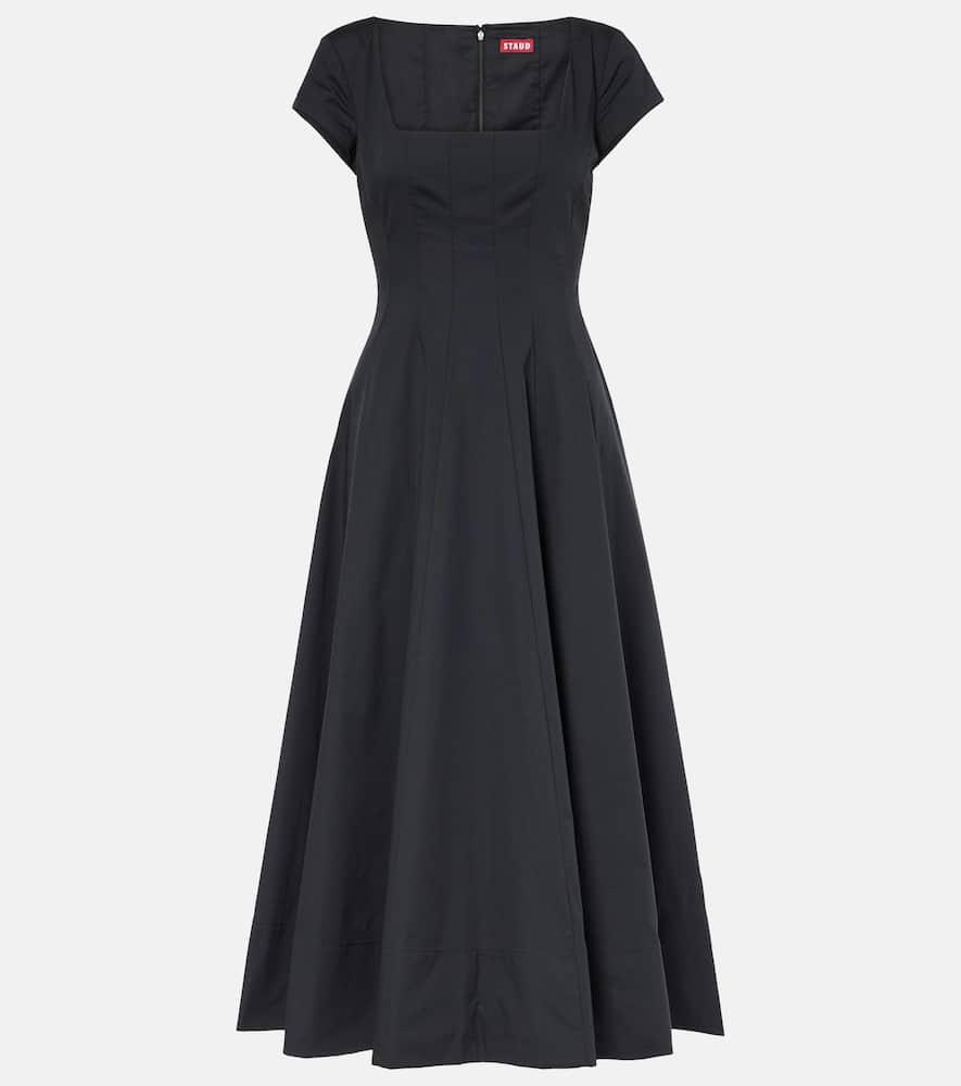 staud cotton poplin midi dress