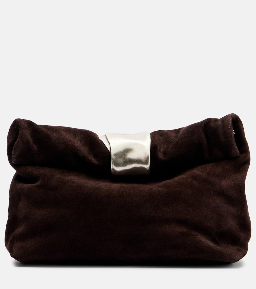 staud cuff suede clutch