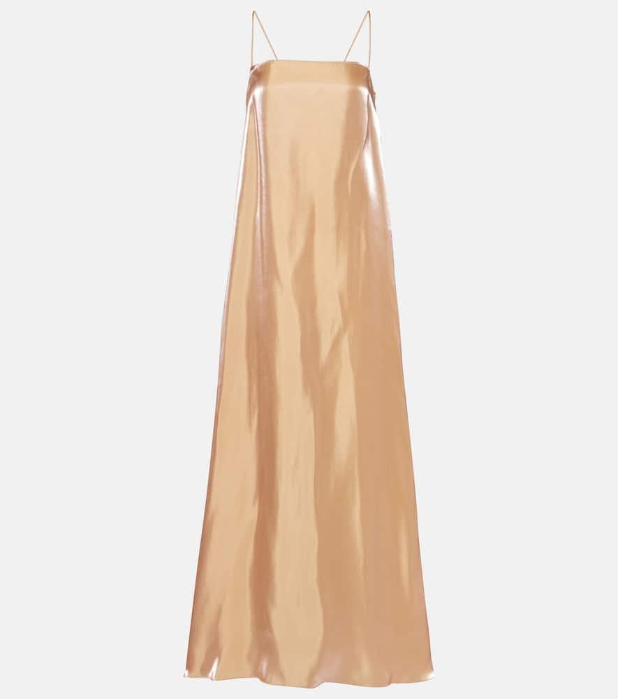 staud delfina satin maxi dress