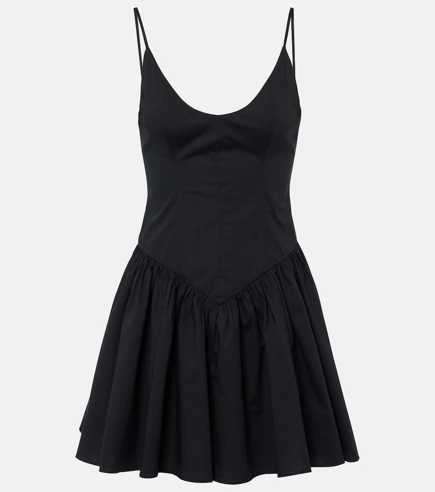 staud dena cotton poplin minidress