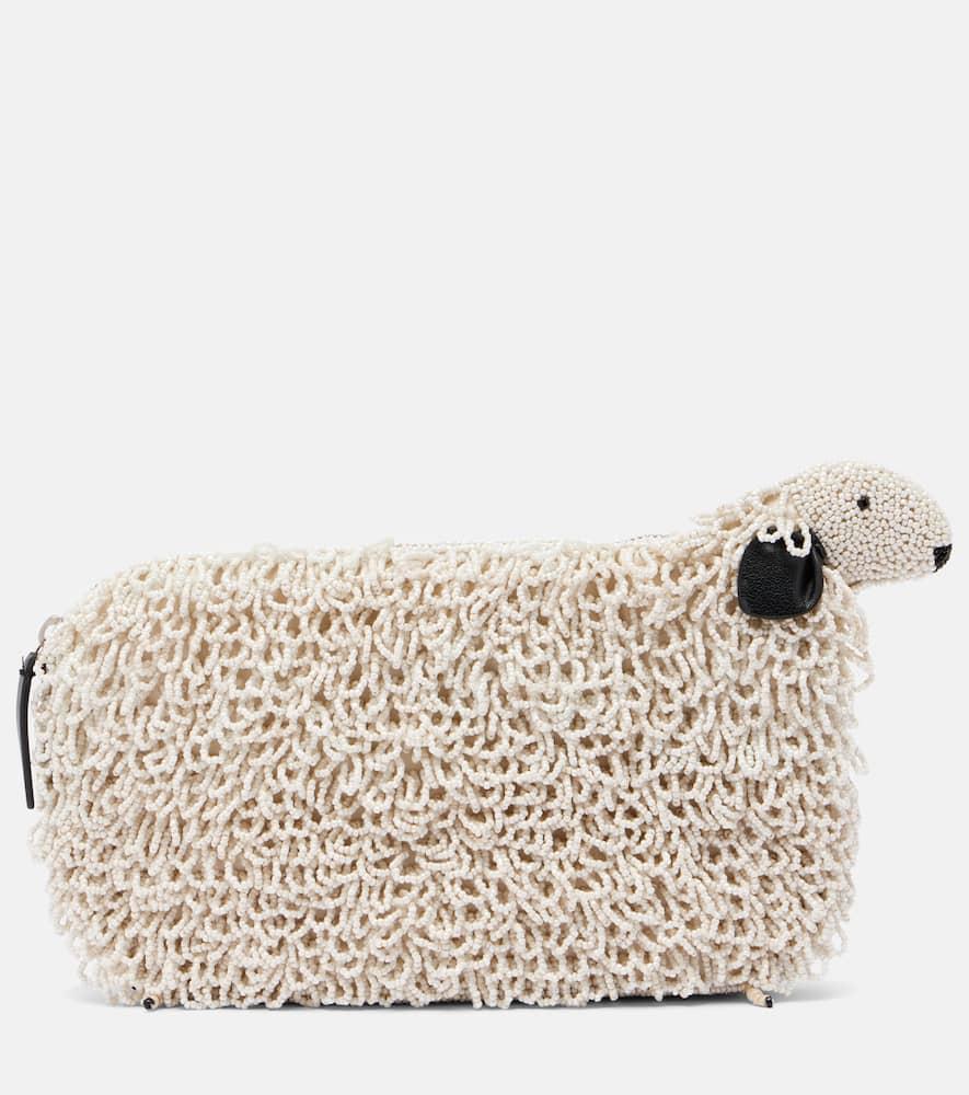 staud dolly beaded clutch