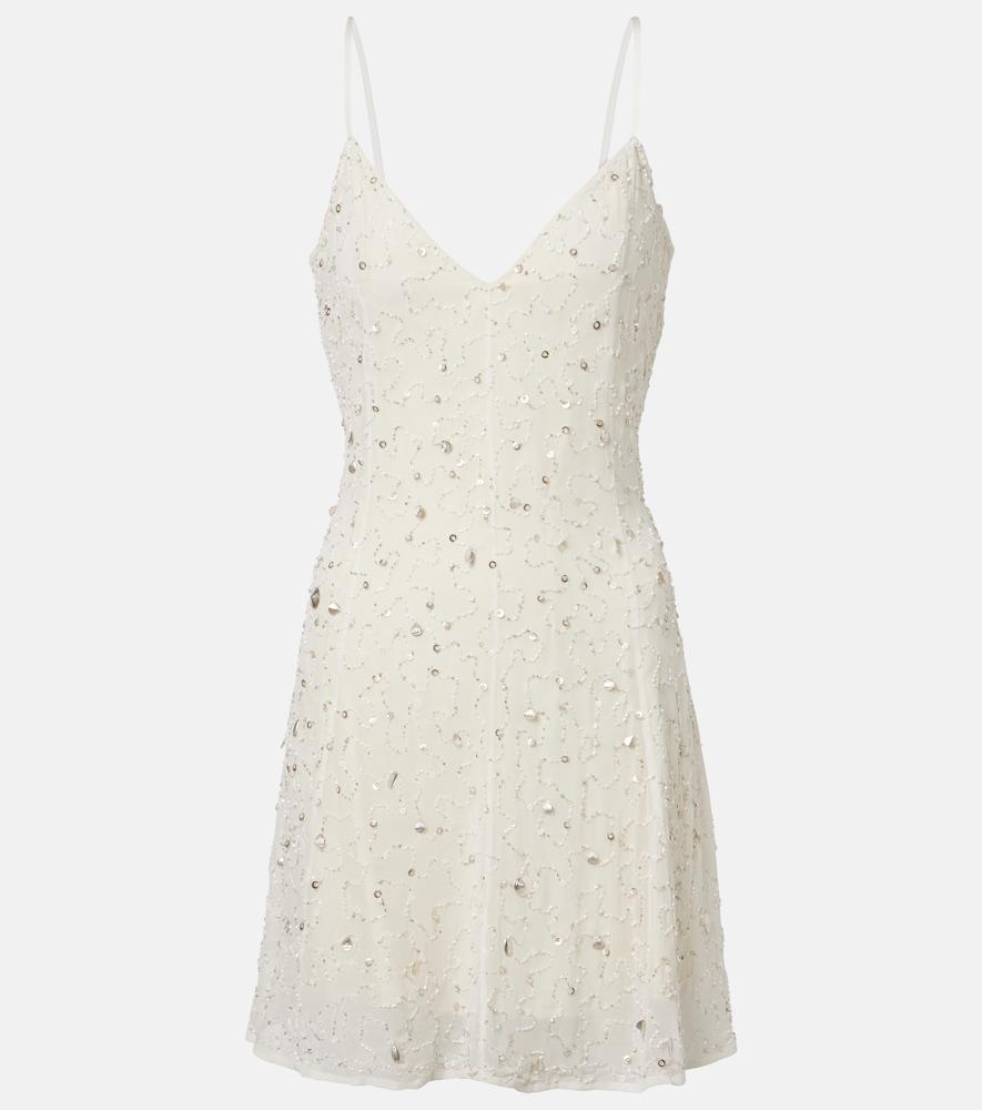 staud emily embellished tulle minidress