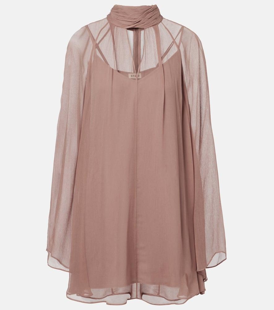 staud esther chiffon minidress