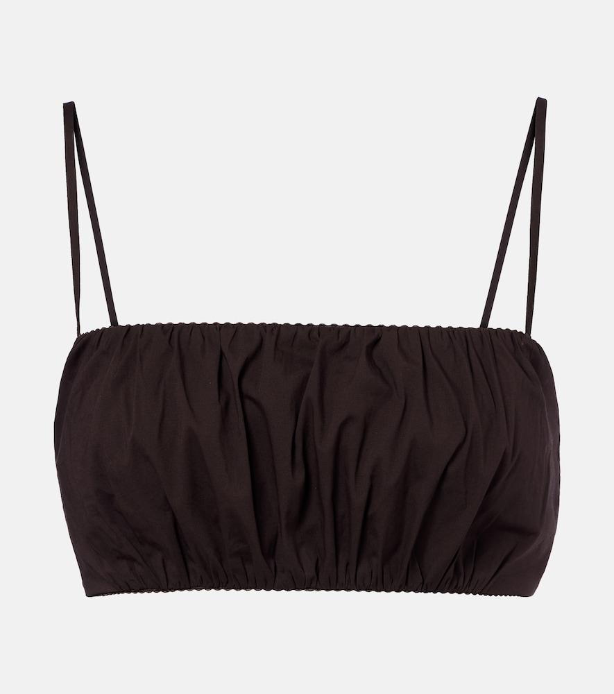 staud fiore cotton crop top