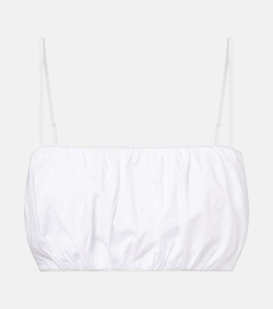 staud fiore cotton crop top