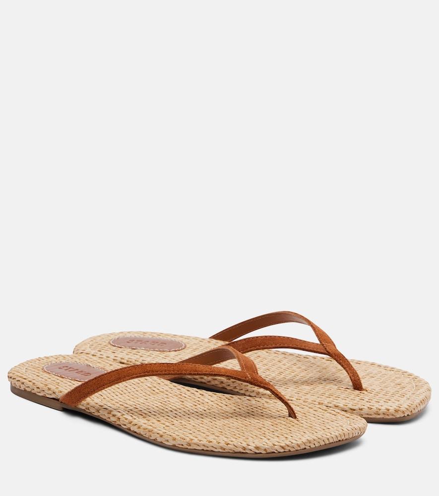 staud freja suede thong sandals
