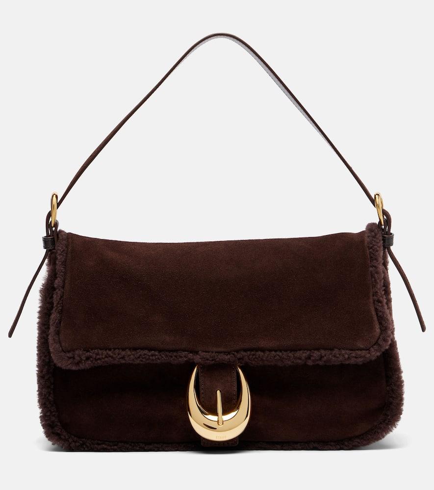 staud harlow medium suede shoulder bag