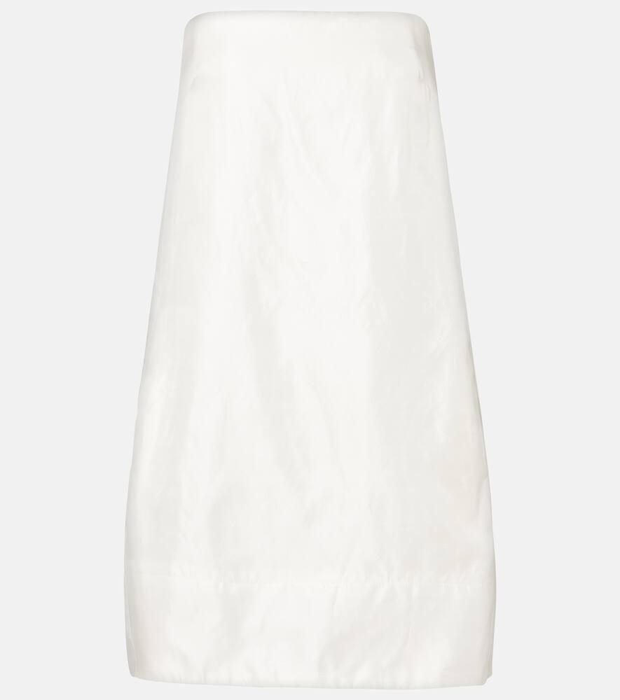 staud lidia silk satin minidress