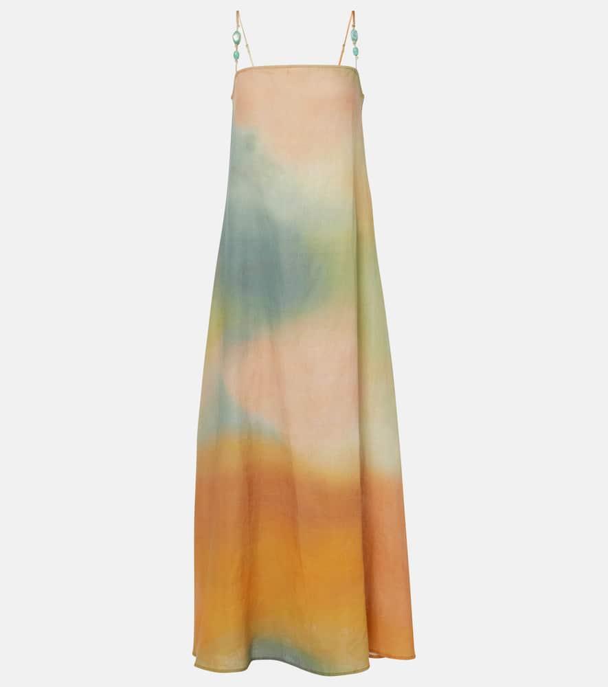 staud linen maxi dress