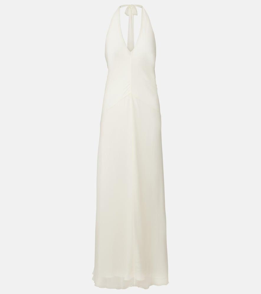 staud luma halterneck maxi dress