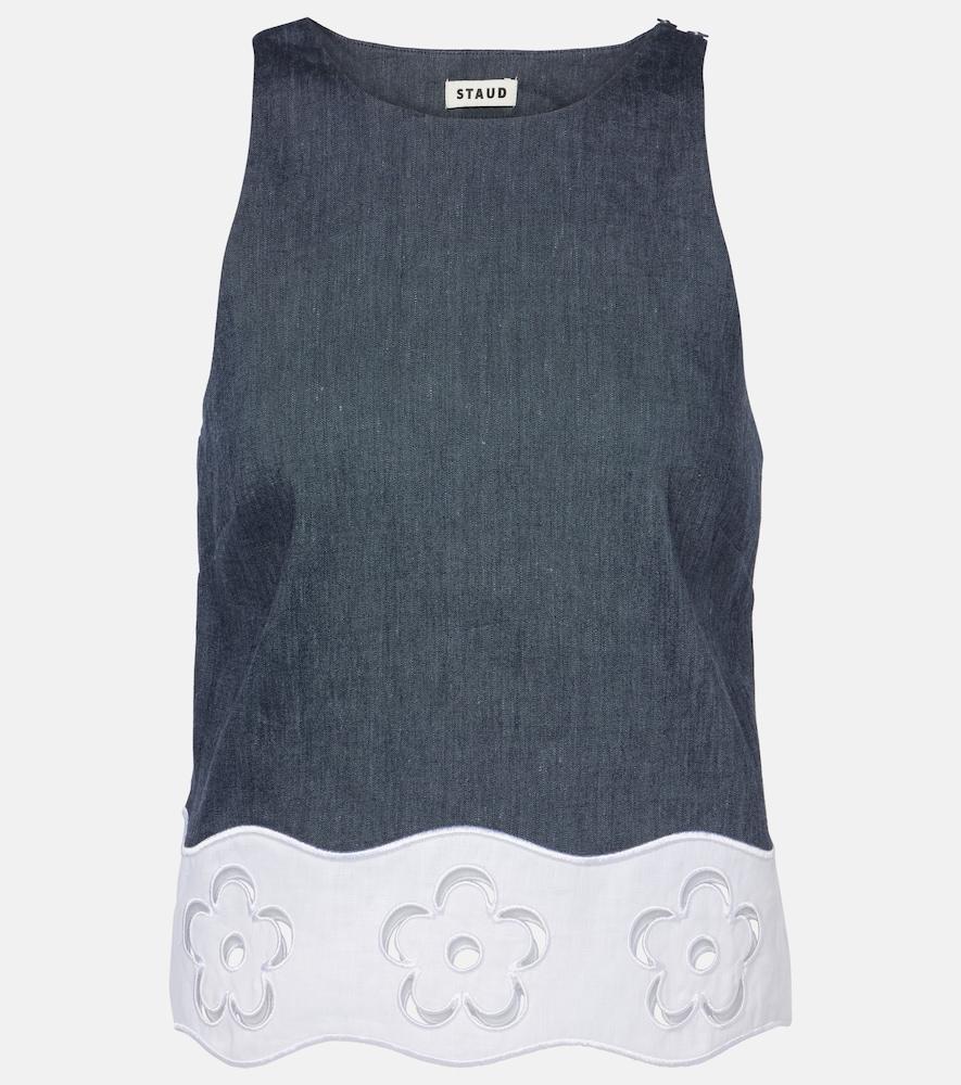 staud parma pleated linen