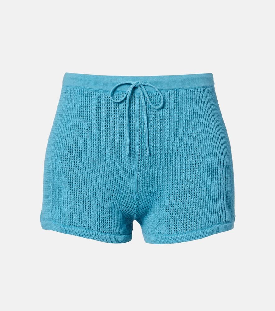 staud samara cotton shorts