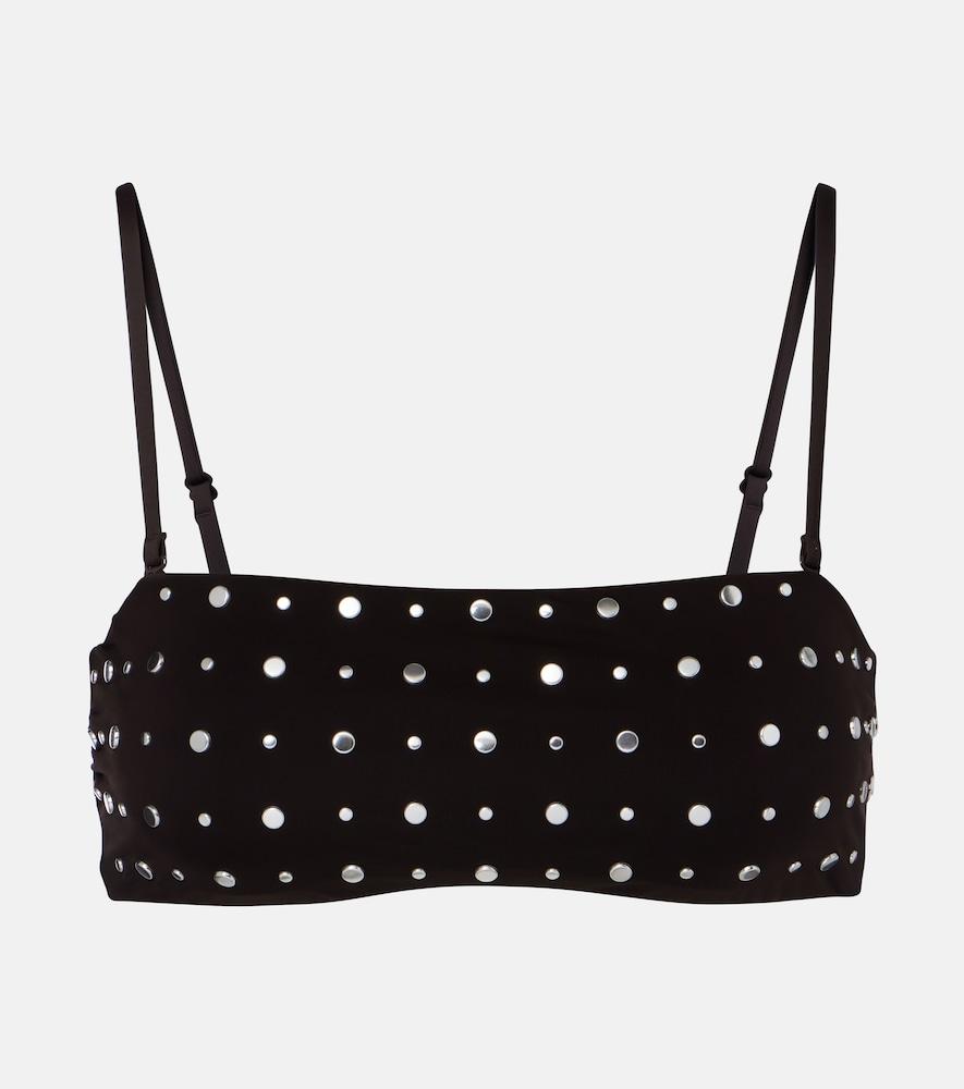 staud sara studded bikini top