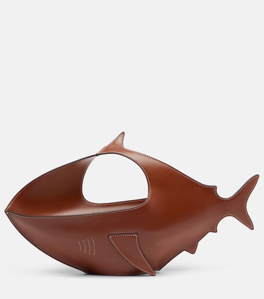 staud shark leather top