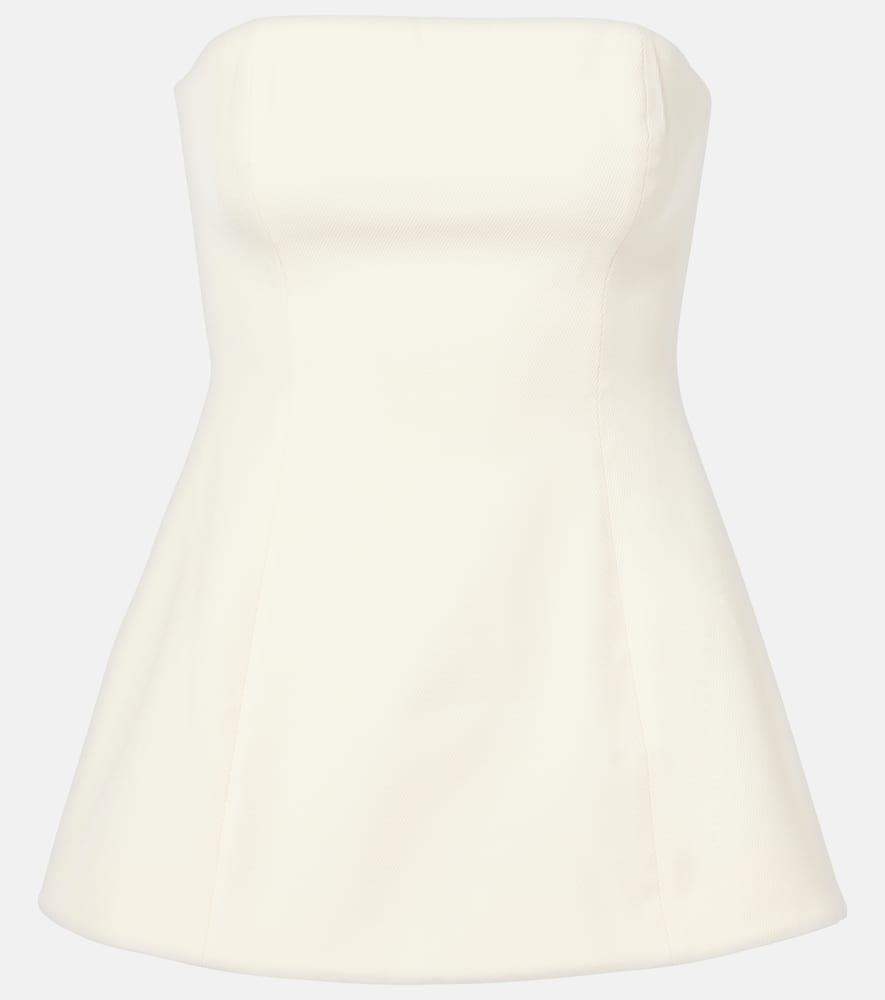 staud silvia strapless top