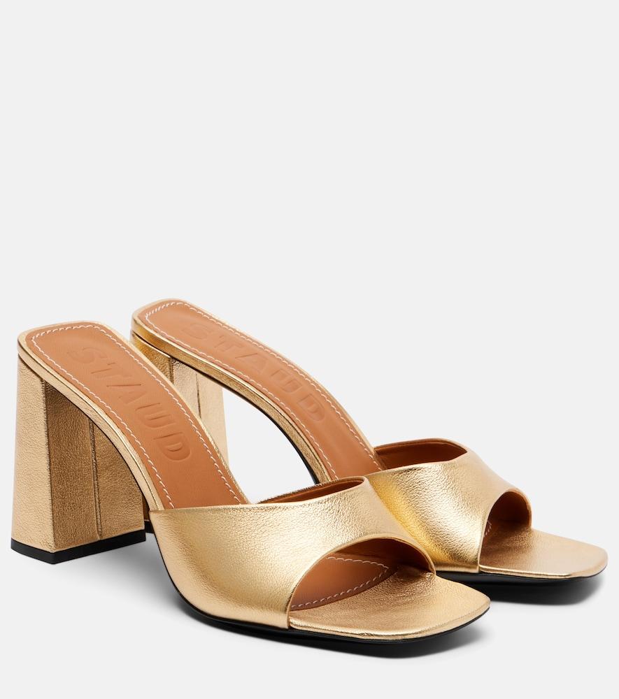 staud sloane leather mules