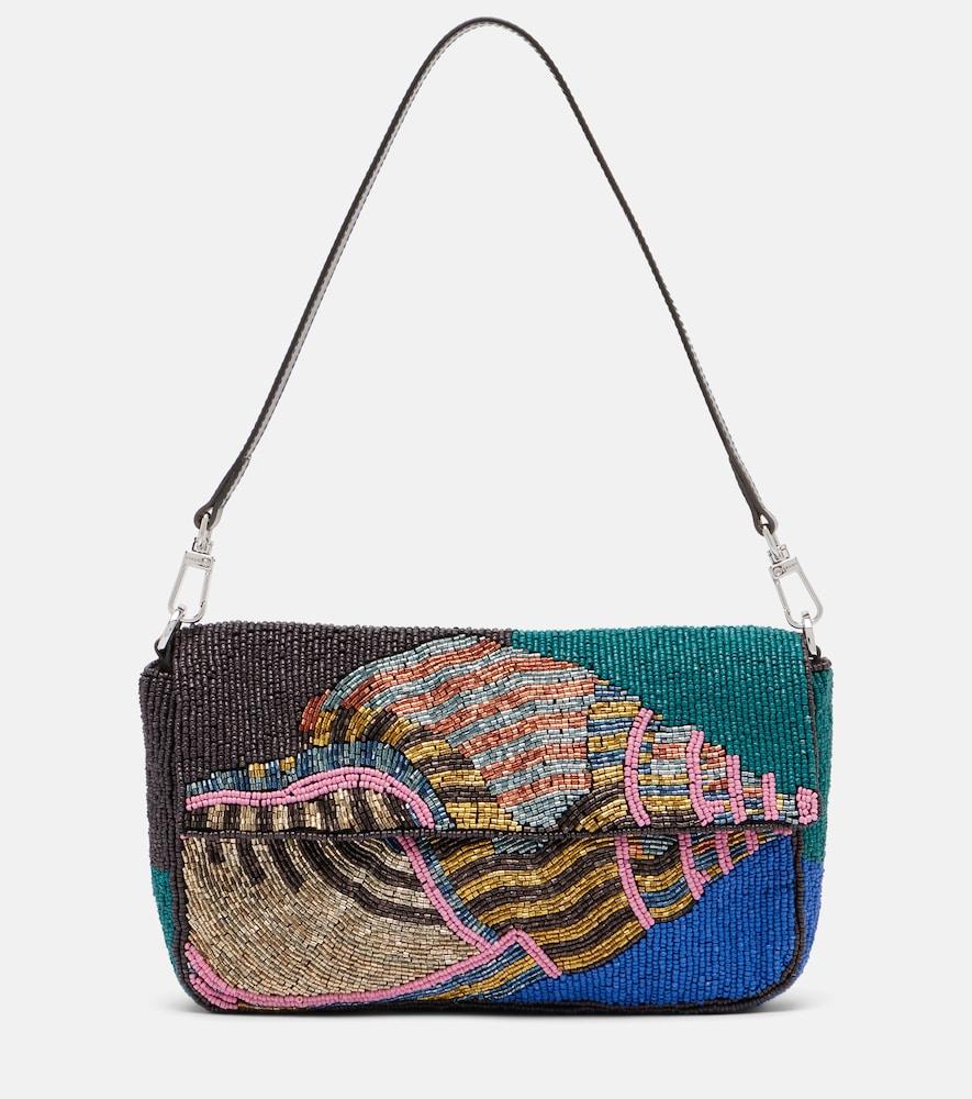 staud timmy beaded shoulder bag