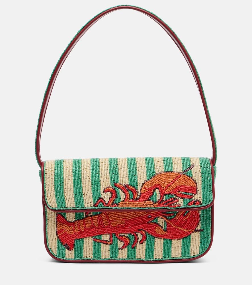 staud tommy beaded shoulder bag